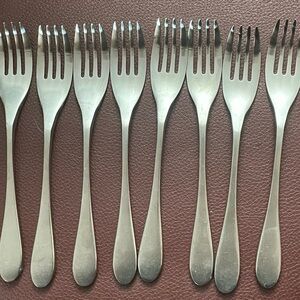 Knork Original Stainless Matte Dinner Forks Thick Handle Set of 8